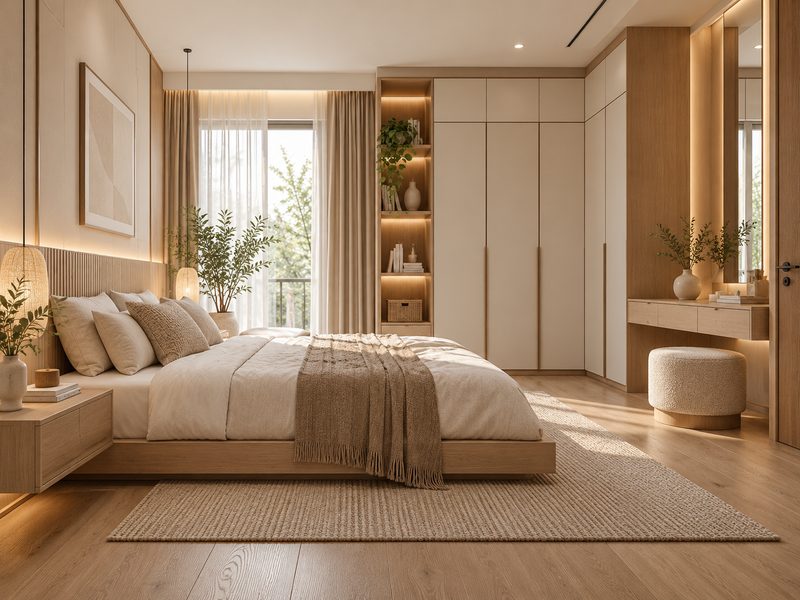 interior kamar Japandi Surabaya Utara