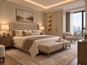 interior kamar american style pakuwon city surabaya