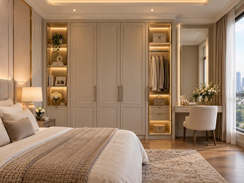 interior kamar rapi pakuwon city surabaya