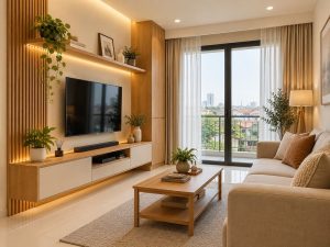 interior ruang tamu hemat Surabaya Timur