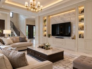 jasa interior custom klasik Graha Famili Surabaya
