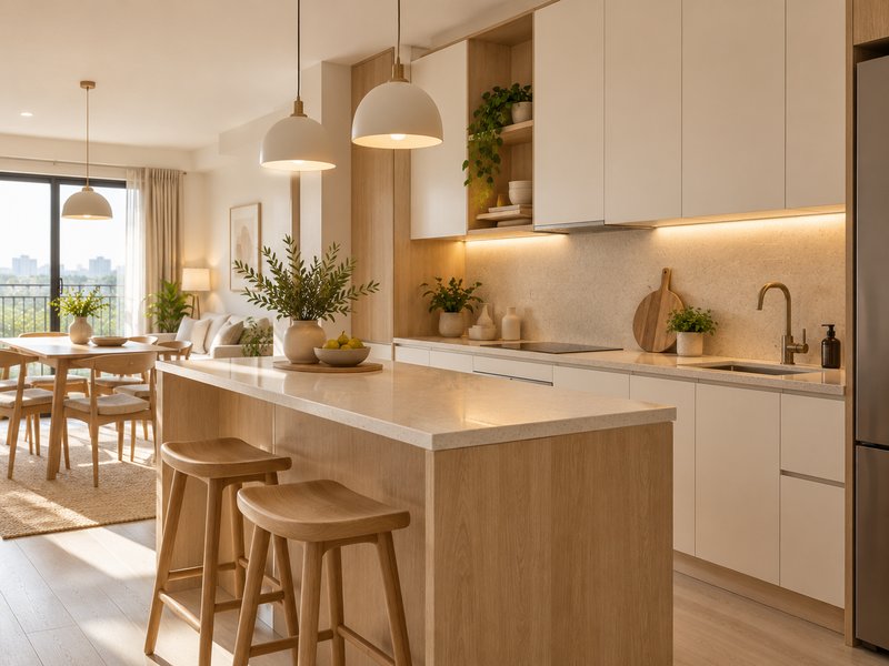 kitchen set Scandinavian apartemen Wonokromo