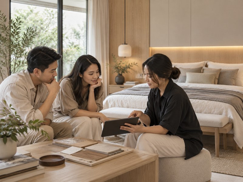 konsultasi desain interior kamar japandi