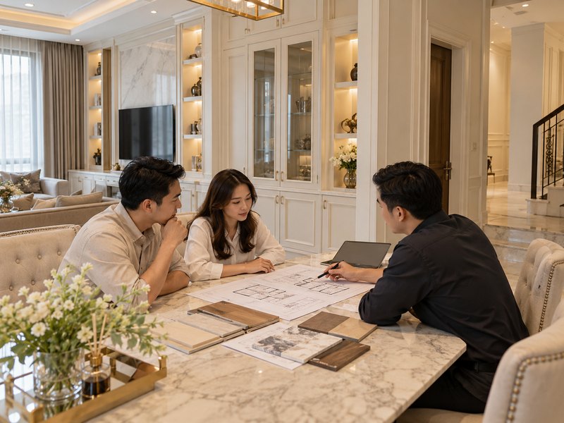 konsultasi kebutuhan interior klasik rumah Graha Famili