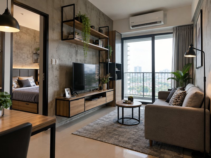 promo interior apartemen surabaya timur industrial ruang tamu